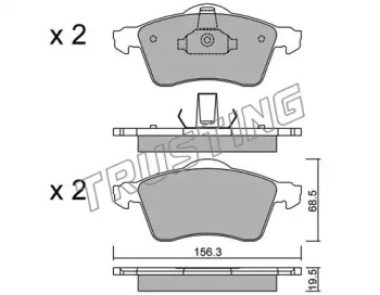 Комплект тормозных колодок TRUSTING 272.0