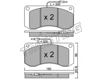 Комплект тормозных колодок TRUSTING 281.0
