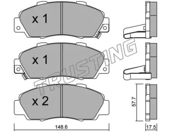Комплект тормозных колодок TRUSTING 307.0