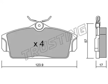 Комплект тормозных колодок TRUSTING 314.0