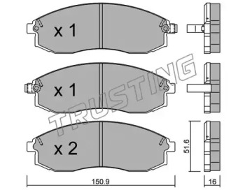 Комплект тормозных колодок TRUSTING 315.1