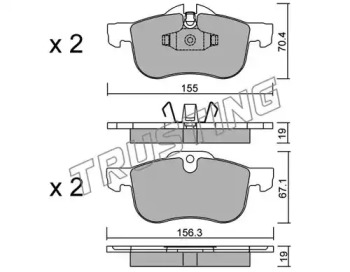 Комплект тормозных колодок TRUSTING 316.0