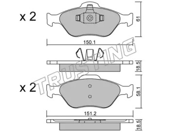 Комплект тормозных колодок TRUSTING 325.0
