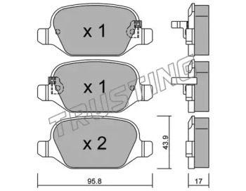Комплект тормозных колодок TRUSTING 333.4