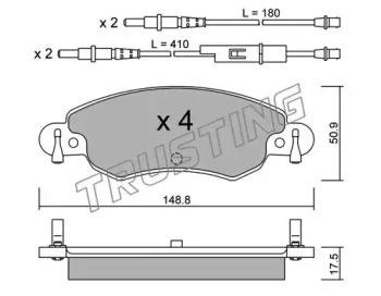 Комплект тормозных колодок TRUSTING 339.0