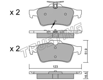 Комплект тормозных колодок TRUSTING 346.2