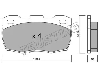 Комплект тормозных колодок TRUSTING 361.0