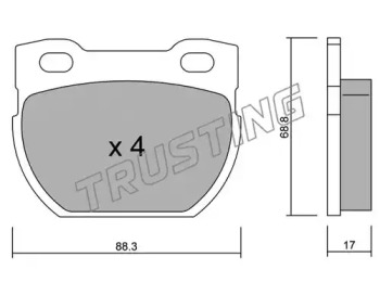Комплект тормозных колодок TRUSTING 363.1