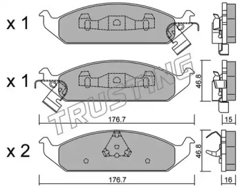 Комплект тормозных колодок TRUSTING 364.0