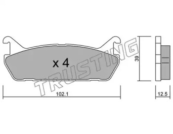 Комплект тормозных колодок TRUSTING 399.0