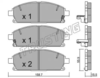 Комплект тормозных колодок TRUSTING 421.2