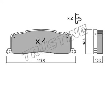 Комплект тормозных колодок TRUSTING 441.0