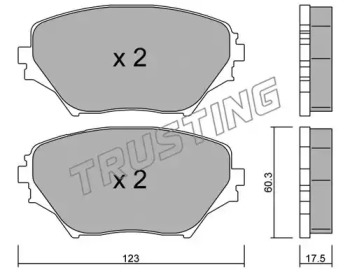 Комплект тормозных колодок TRUSTING 445.0