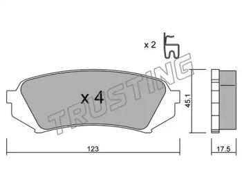 Комплект тормозных колодок TRUSTING 469.0