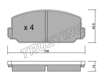 Комплект тормозных колодок TRUSTING 477.0