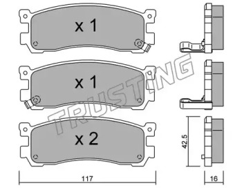 Комплект тормозных колодок TRUSTING 494.0