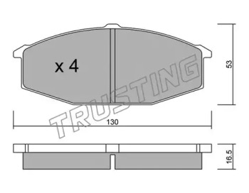 Комплект тормозных колодок TRUSTING 506.0