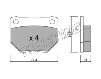Комплект тормозных колодок TRUSTING 510.0