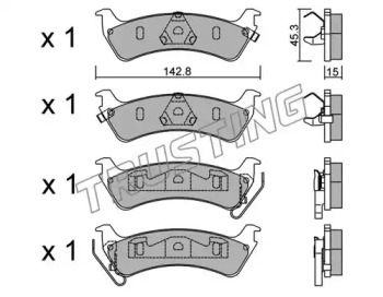 Комплект тормозных колодок TRUSTING 543.0