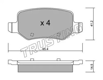 Комплект тормозных колодок TRUSTING 581.0