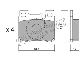 Комплект тормозных колодок TRUSTING 582.0