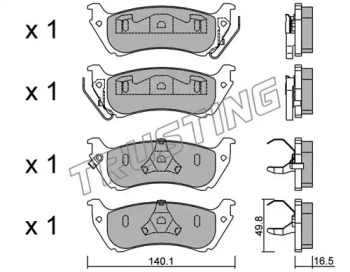 Комплект тормозных колодок TRUSTING 586.0