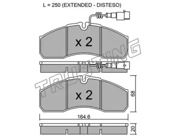 Комплект тормозных колодок TRUSTING 594.7