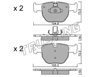 Комплект тормозных колодок TRUSTING 614.0