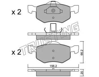 Комплект тормозных колодок TRUSTING 625.0