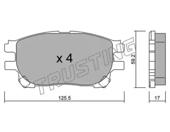 Комплект тормозных колодок TRUSTING 631.0
