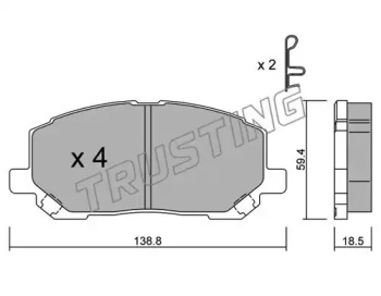 Комплект тормозных колодок TRUSTING 632.0