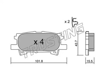 Комплект тормозных колодок TRUSTING 635.0