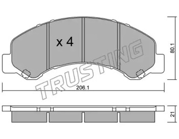 Комплект тормозных колодок TRUSTING 637.0