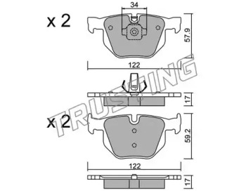 Комплект тормозных колодок TRUSTING 660.4