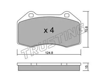Комплект тормозных колодок TRUSTING 667.0