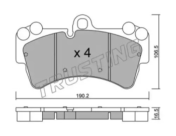 Комплект тормозных колодок TRUSTING 670.0