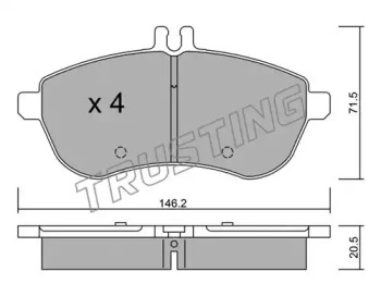 Комплект тормозных колодок TRUSTING 681.0