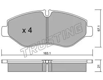 Комплект тормозных колодок TRUSTING 687.1