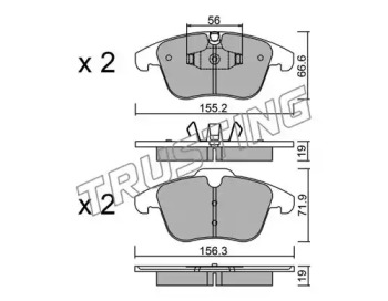 Комплект тормозных колодок TRUSTING 691.4