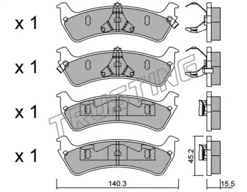 Комплект тормозных колодок TRUSTING 700.0