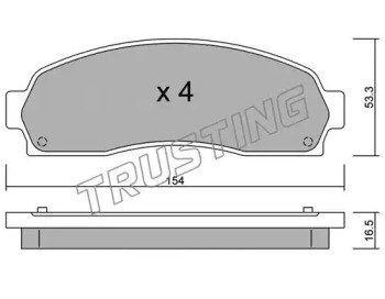 Комплект тормозных колодок TRUSTING 701.0
