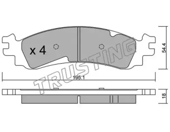 Комплект тормозных колодок TRUSTING 702.0