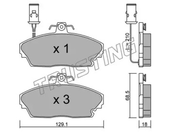 Комплект тормозных колодок TRUSTING 705.0