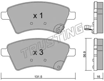 Комплект тормозных колодок TRUSTING 718.0