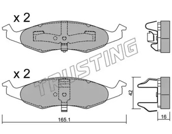 Комплект тормозных колодок TRUSTING 729.0