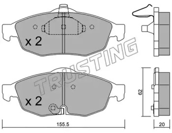 Комплект тормозных колодок TRUSTING 731.0