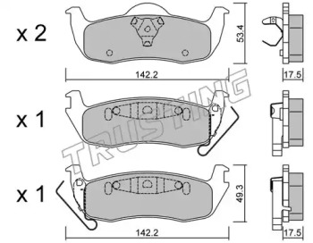 Комплект тормозных колодок TRUSTING 736.0