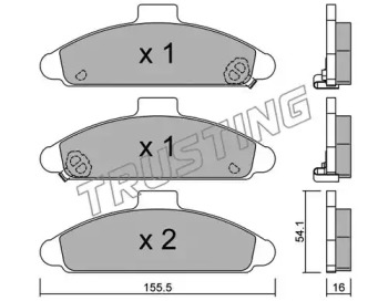 Комплект тормозных колодок TRUSTING 739.0