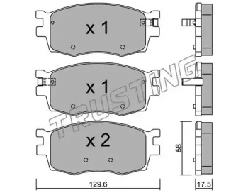 Комплект тормозных колодок TRUSTING 740.0