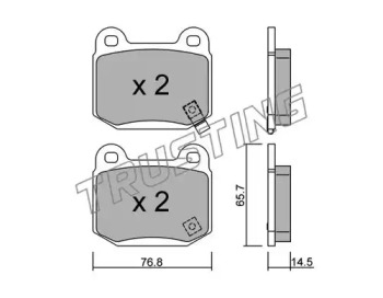 Комплект тормозных колодок TRUSTING 755.0